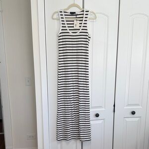 [NWT] Hatch Long Body Tank Maxi Dress - Black & White Striped